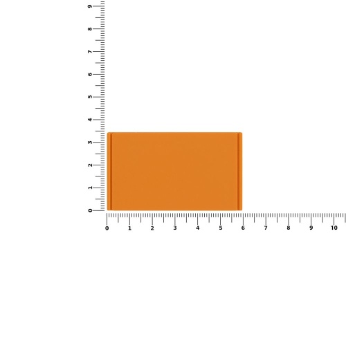 Лейбл из ПВХ Dzeta, M, оранжевый фото 2