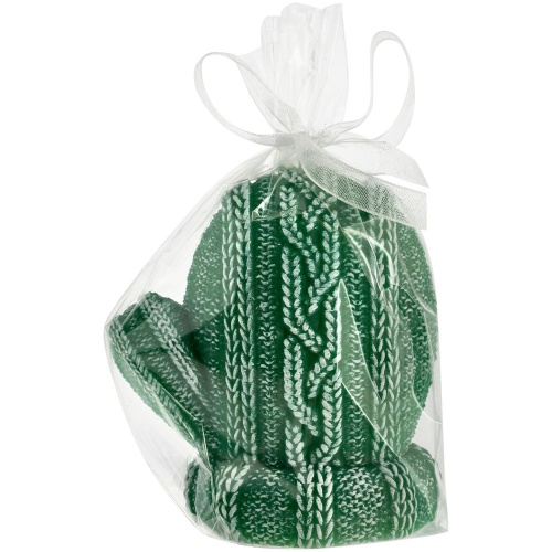 Свеча Kniteam, варежка, зеленая фото 2