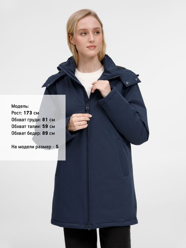 Куртка-парка унисекс Sfera, темно-синяя фото 3