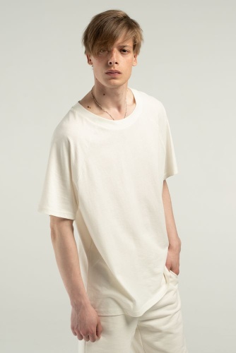 Футболка унисекс оверсайз T2, молочно-белая фото 3 Футболка унисекс оверсайз T2, молочно-белая фото 3