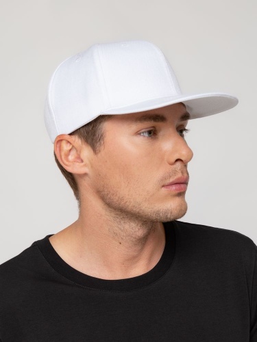 Бейсболка Snapback с прямым козырьком, белая фото 7
