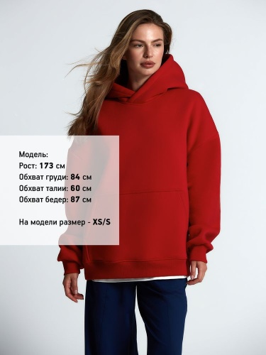 Худи Kulonga Oversize, красное фото 6
