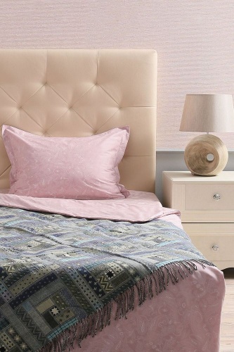 Плед Baltimora, синий с серым фото 3