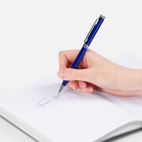 Ручка шариковая Finn Chrome, синяя фото 3 Ручка шариковая Finn Chrome, синяя фото 3