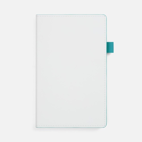 Ежедневник White Shall, недатированный, бело-бирюзовый Ежедневник White Shall, недатированный, бело-бирюзовый