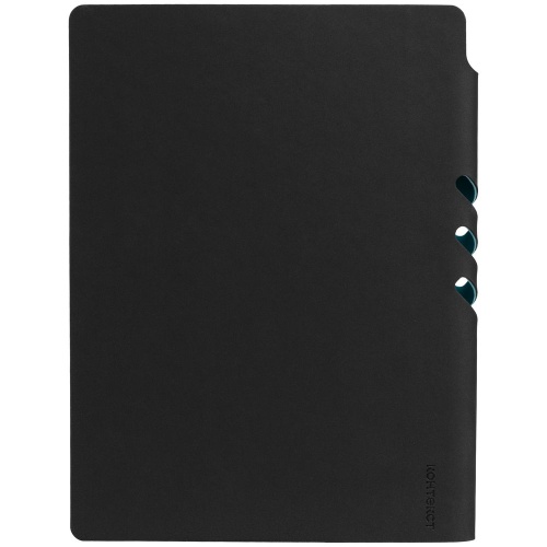 Ежедневник Flexpen Black, недатированный, черный с бирюзовым фото 6