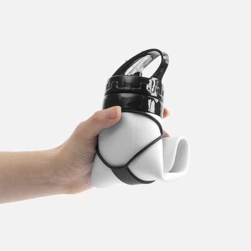 Складная бутылка для воды Langfossen, белая фото 3 Складная бутылка для воды Langfossen, белая фото 3