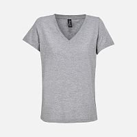 Футболка женская Regent Women с V-образным вырезом, серый меланж