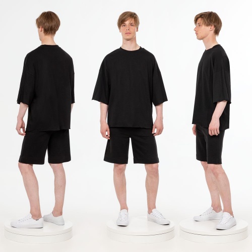 Футболка унисекс оверсайз T1, черная фото 3