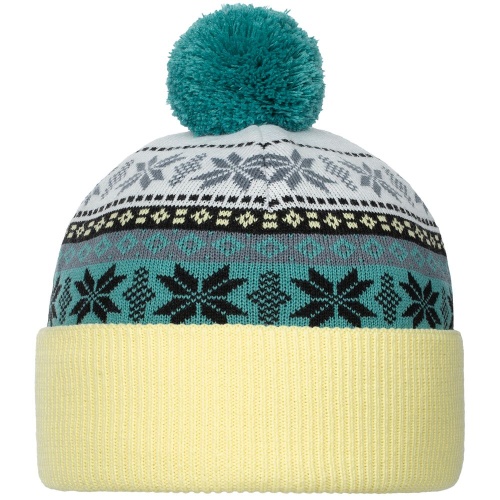 Шапка Mirakler, зеленая с желтым фото 2