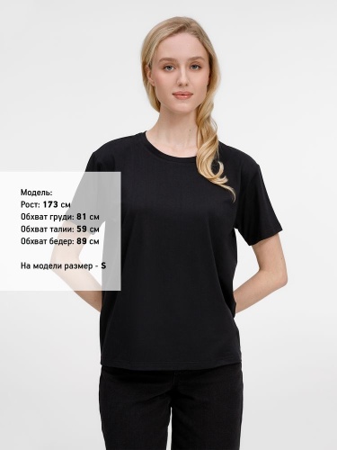 Футболка унисекс Senti, черная фото 4