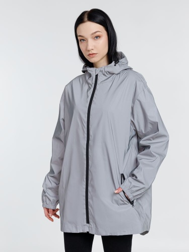 Парка Manifest из светоотражающей ткани, серая фото 5