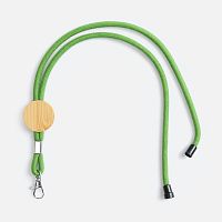 Шнурок для бейджа Tube Wood, зеленый