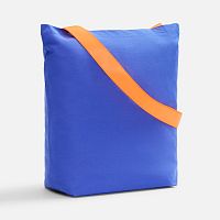 Шопер B5, синий с широкими оранжевыми ручками