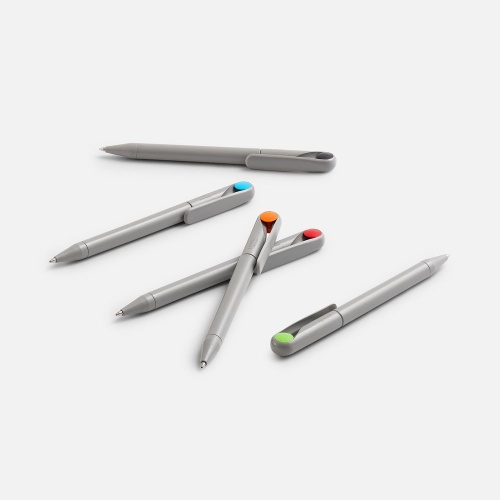 Ручка шариковая Prodir DS1 TMM Dot, серая с красным фото 8