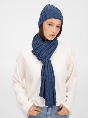 Шапка Metelitsa, синий меланж (джинс) фото 3