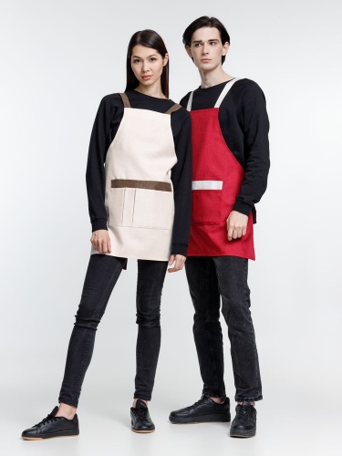 Фартук Settle In, светло-бежевый (молочный) фото 5