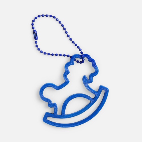 Подвеска «Лошадка-качалка», 3D-печать, синяя фото 2