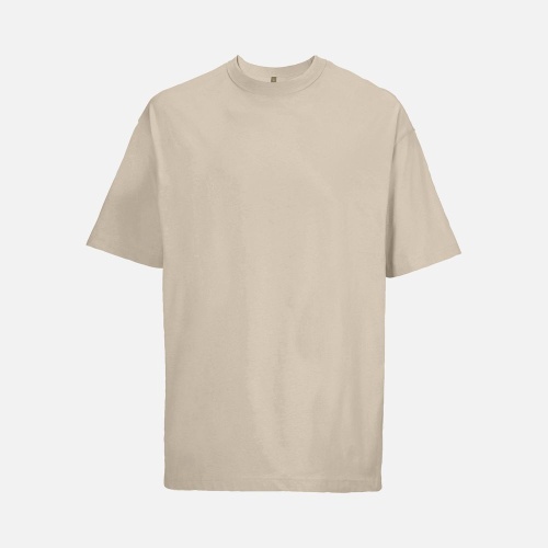 Футболка оверсайз мужская Boxy Men, бежевая (льняная)