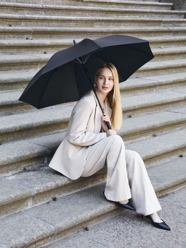 Зонт-трость Domelike, черный фото 3 Зонт-трость Domelike, черный фото 3