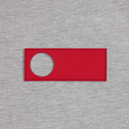 Лейбл из ПВХ с вырубкой «Круг», красный фото 2