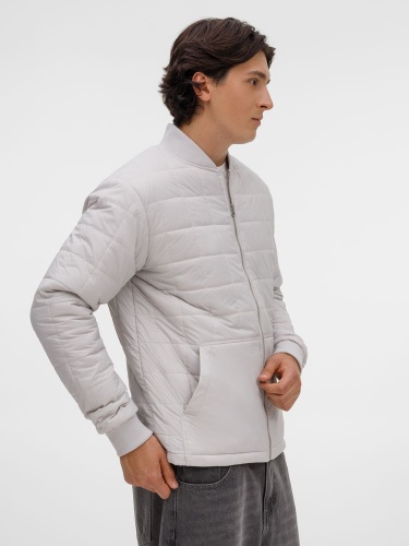 Куртка унисекс Warmbridge, светло-серая фото 4 Куртка унисекс Warmbridge, светло-серая фото 4