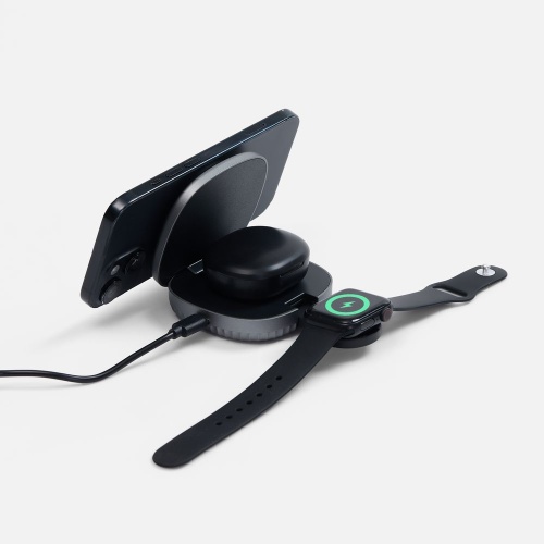 Складная станция беспроводной зарядки flowPad, серая Складная станция беспроводной зарядки flowPad, серая