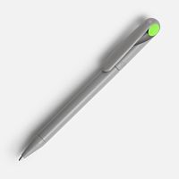 Ручка шариковая Prodir DS1 TMM Dot, серая с ярко-зеленым