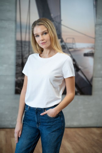 Футболка женская Ladies American U, красная фото 6