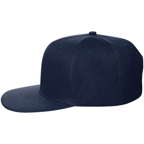 Бейсболка Snapback с прямым козырьком, темно-синяя фото 3