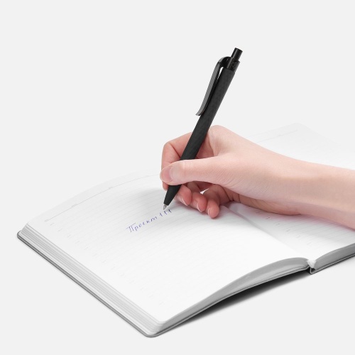 Ручка шариковая Prodir QS01 PRP-P Soft Touch, черная фото 8