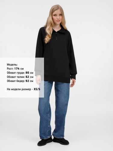 Толстовка унисекс S3, черная фото 4 Толстовка унисекс S3, черная фото 4