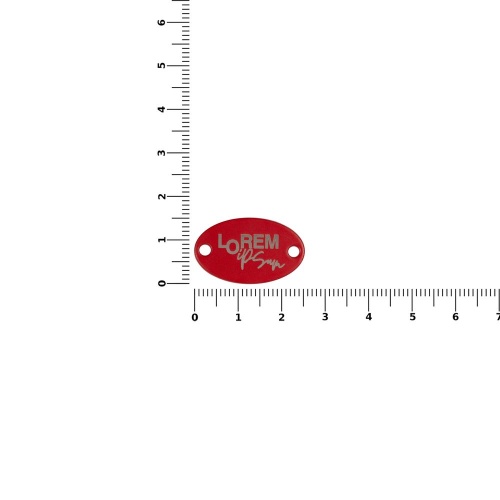 Шильдик металлический Alfa Oval, красный фото 2 Шильдик металлический Alfa Oval, красный фото 2