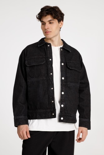 Куртка джинсовая O2, черная фото 2 Куртка джинсовая O2, черная фото 2