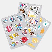 Наклейки из ПВХ Sticker Pack на заказ, S