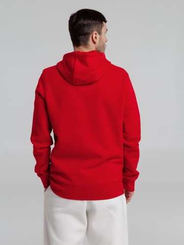 Толстовка на молнии с капюшоном унисекс King, красная фото 11