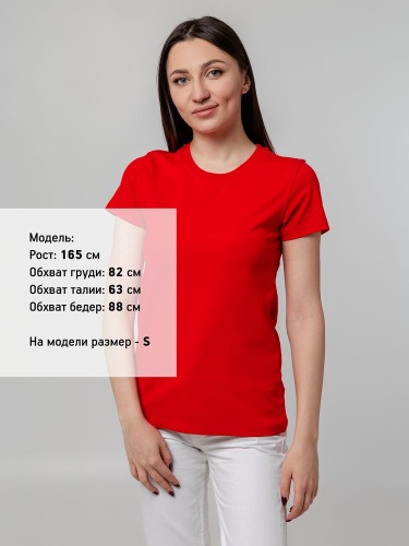 Футболка женская T-bolka Stretch Lady, красная фото 5