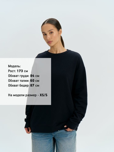Свитшот оверсайз унисекс Omnifit, черный фото 4 Свитшот оверсайз унисекс Omnifit, черный фото 4