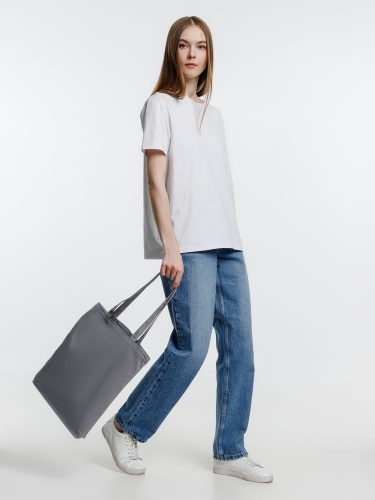 Холщовая сумка Strong 210, серая фото 3 Холщовая сумка Strong 210, серая фото 3