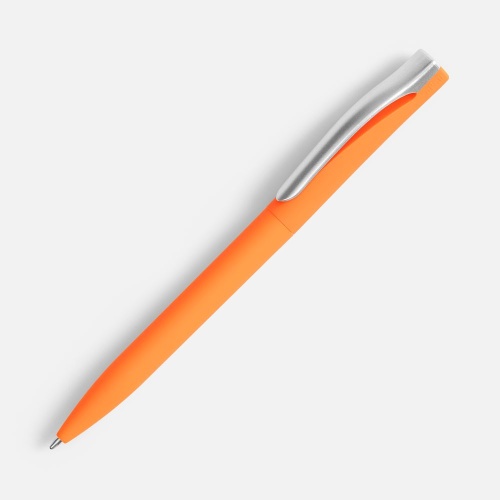 Ручка шариковая Pin Soft Touch, оранжевая фото 2