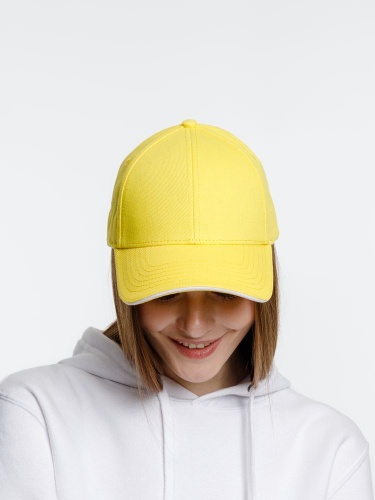 Бейсболка Spiker, желтая с белым фото 4 Бейсболка Spiker, желтая с белым фото 4