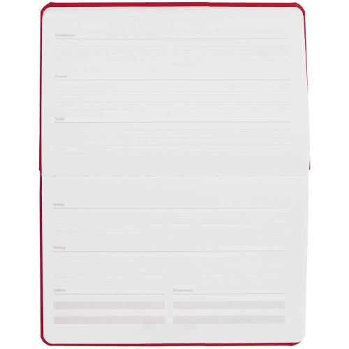 Еженедельник Urban, недатированный, красный фото 3