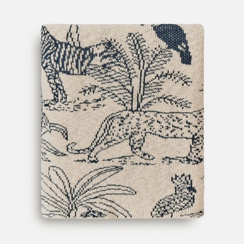 Плед Savanna, белый с синим Плед Savanna, белый с синим