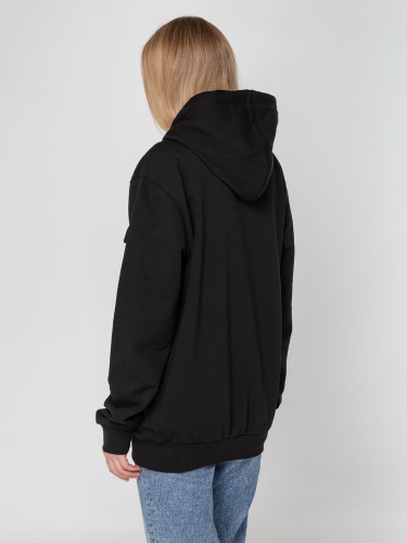 Худи унисекс с карманом на груди Chest Pocket, черное фото 10