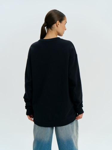 Свитшот оверсайз унисекс Omnifit, черный фото 5 Свитшот оверсайз унисекс Omnifit, черный фото 5