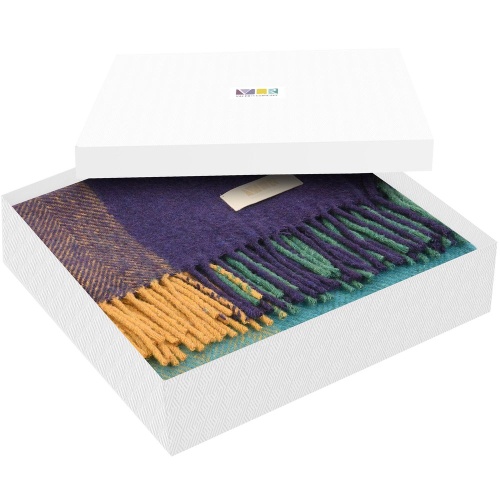 Плед Mumbai, фиолетовый с бирюзовым фото 2 Плед Mumbai, фиолетовый с бирюзовым фото 2