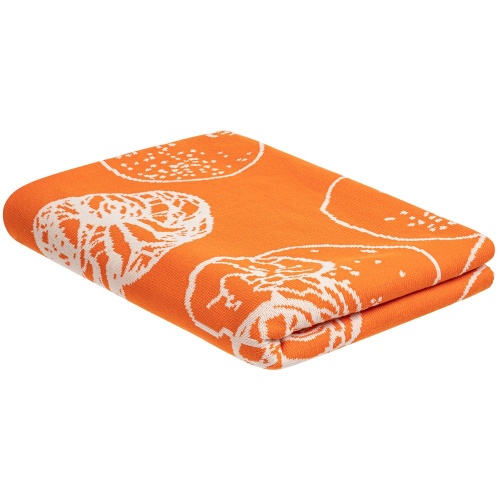 Плед Citrion, оранжево-белый фото 3