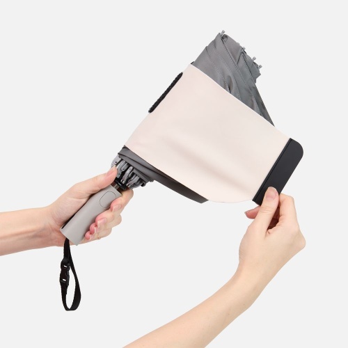 Зонт обратного сложения Easyroll, серый фото 3 Зонт обратного сложения Easyroll, серый фото 3