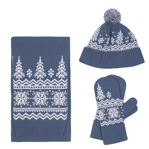 Варежки Elnik, серые с молочно-белым фото 4