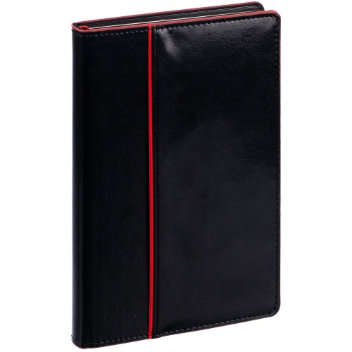 Ежедневник Alanis, недатированный, черный с красным фото 3 Ежедневник Alanis, недатированный, черный с красным фото 3